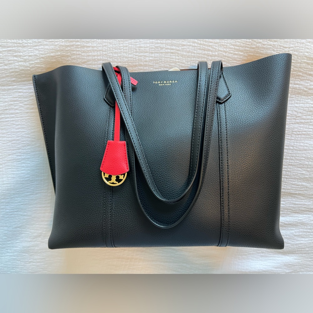 Tory Burch Perry Triple Compartment Tote Black